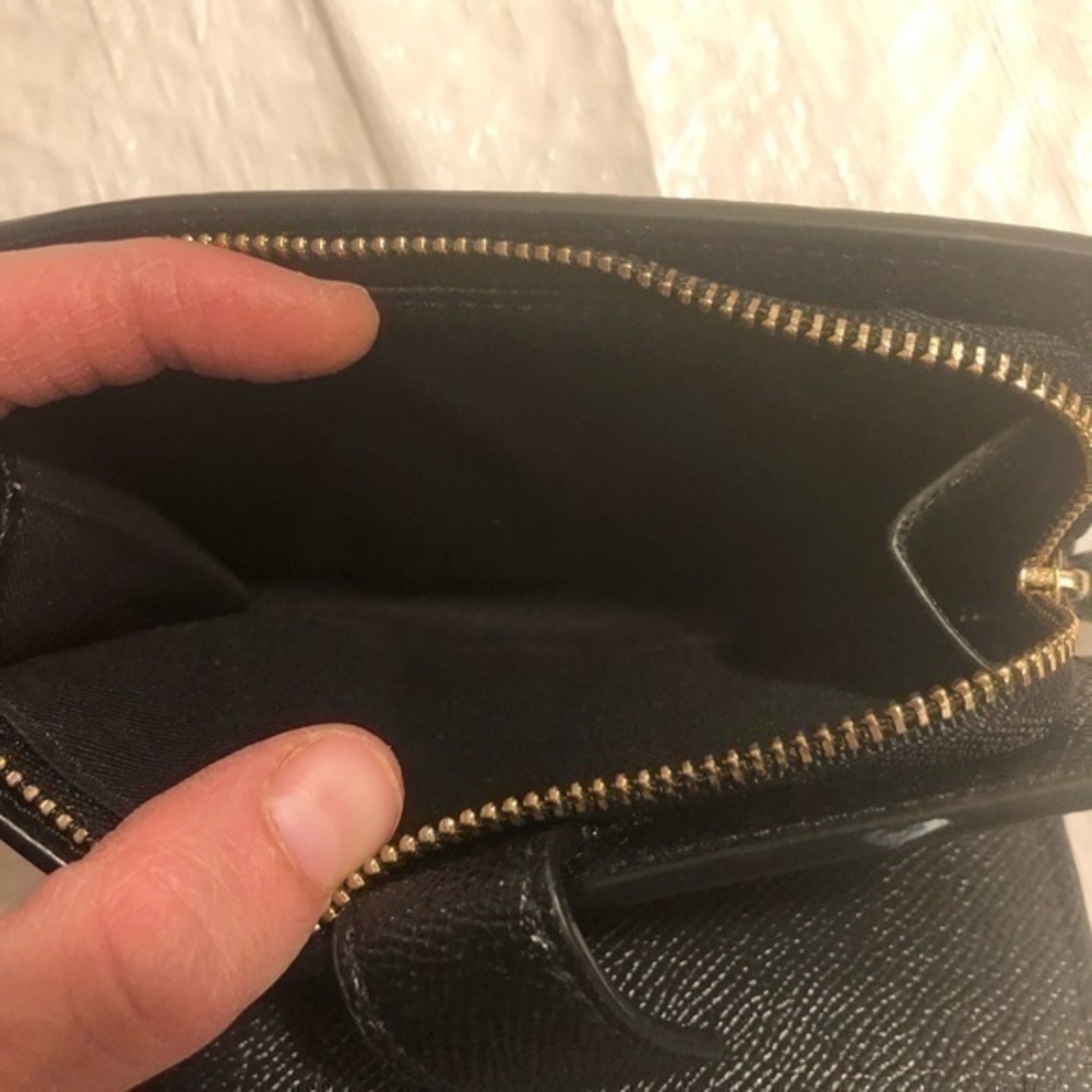 Coach black leather compact wallet - Picture 2 of 7